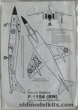 Maintrack 1/72 Hawker Siddeley P.1154 (RN) VSTOL - (P-1154 / P1154) - Bagged, PX-036 plastic model kit